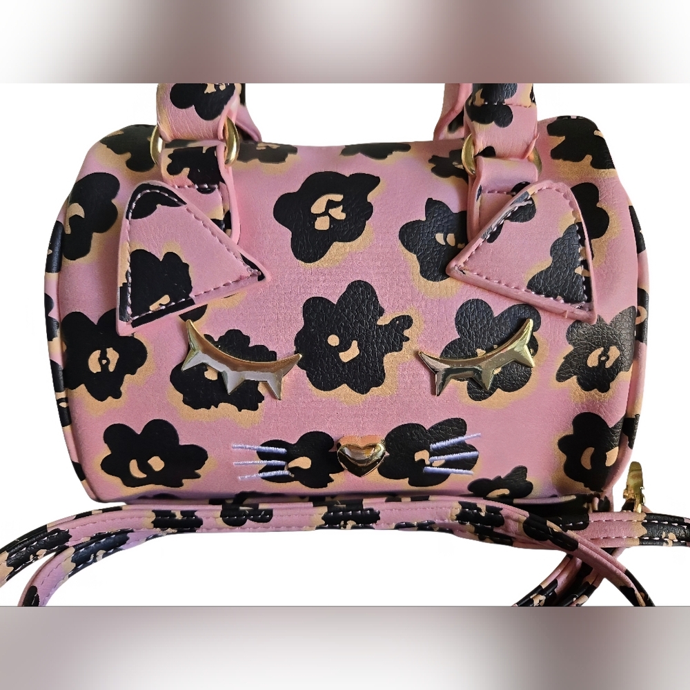 Betsey Johnson Cat Mini Bag in Pink and Black - Picture 8 of 10